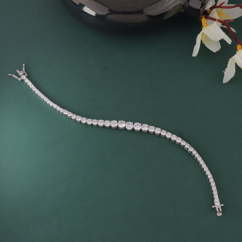 925 Sterling Silver Tennis Bracelet For Women