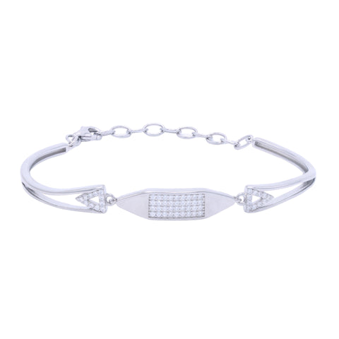 925 Sterling Silver Square Cuff Bracelet