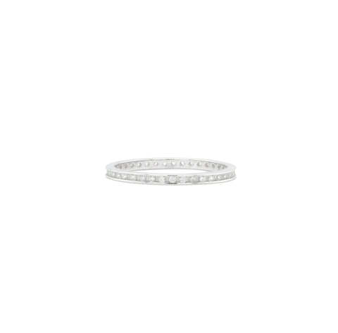 925 Sterling Silver Diamond Band Ring for Women
