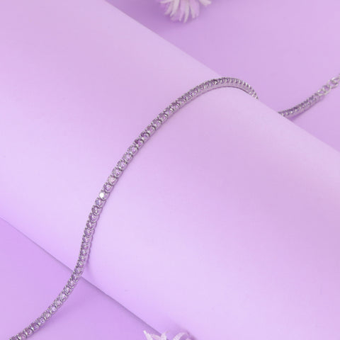 925 Sterling Silver Sapphire Sparkle Tennis Bracelet For Women