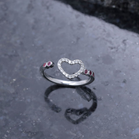 Heart Ring With Adjustable Size