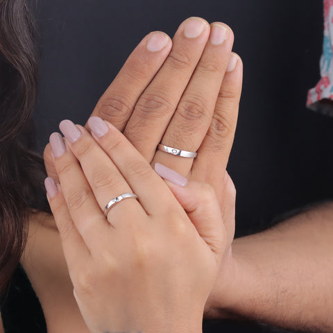 925 Sterling Silver coupal love ring