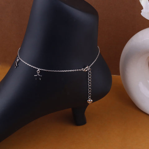 Pure Silver Star Anklet