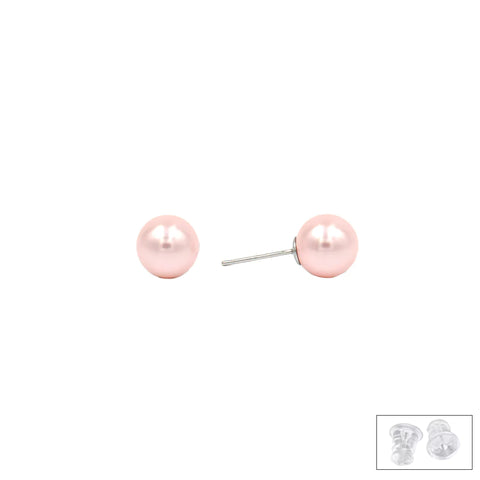 Pink Pearl Silver Earring