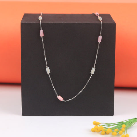 White and Pink Mother of Pearl Chain