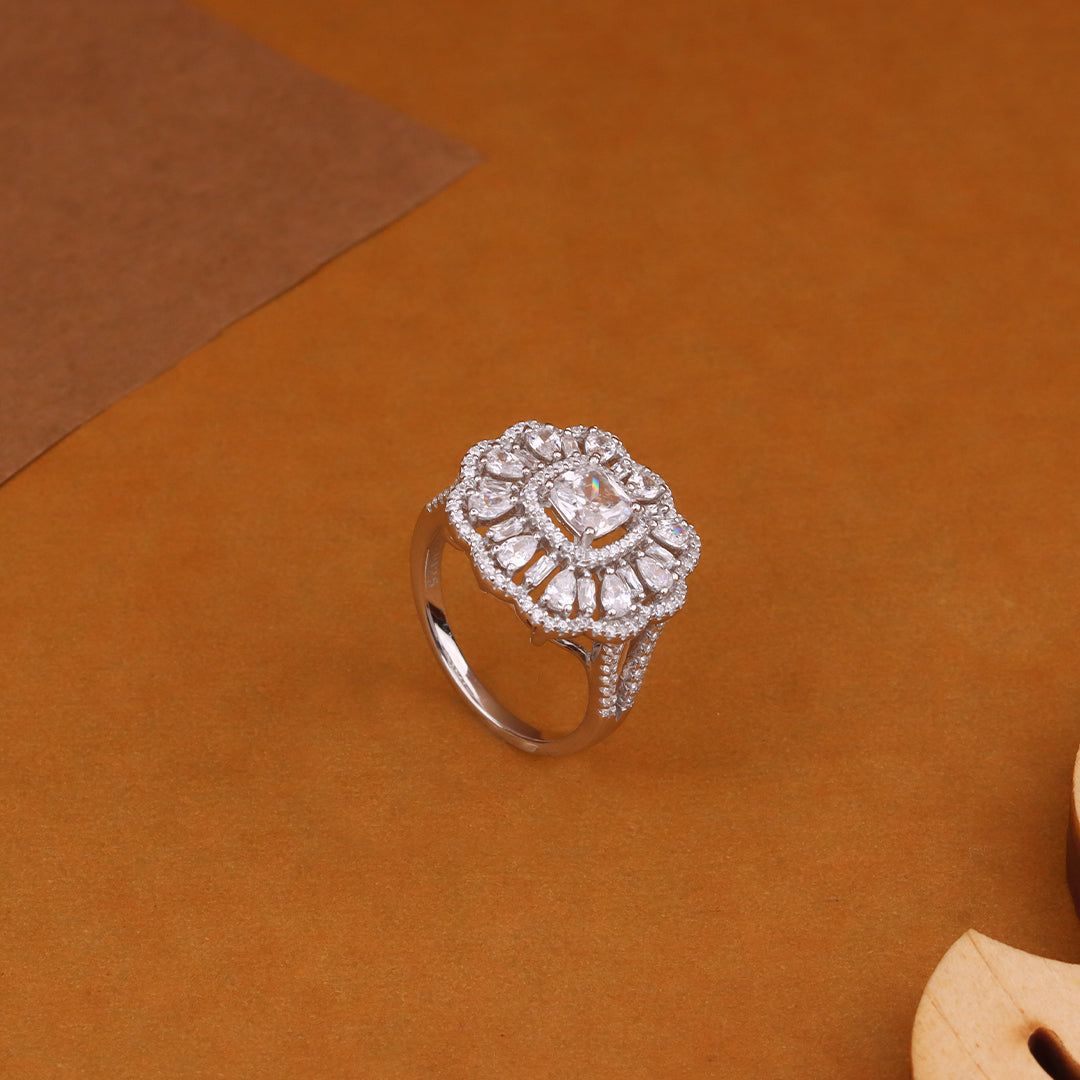 Diamond Cluster Ring