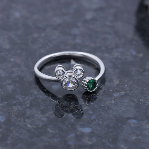 Mickey Shaped Stunning Silver Ring