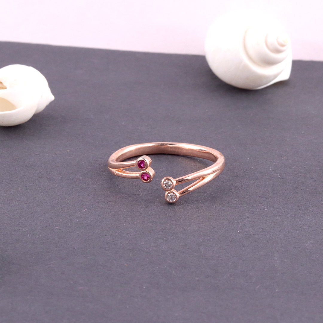 Rose Gold Ring for Woman With Adjustable Size