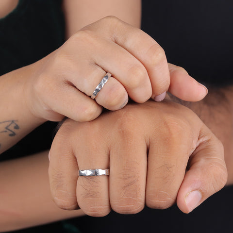 925 Sterling Silver Couple Ring Band