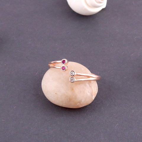 Rose Gold Ring for Woman With Adjustable Size