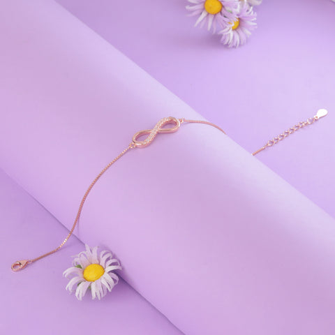 Rose Gold plated  Infinity Bracelet for Women