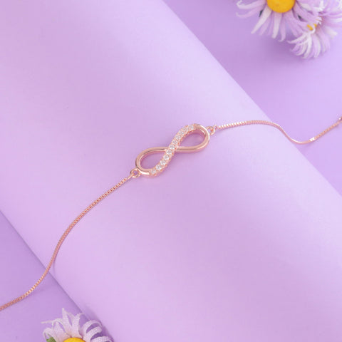 Rose Gold plated  Infinity Bracelet for Women