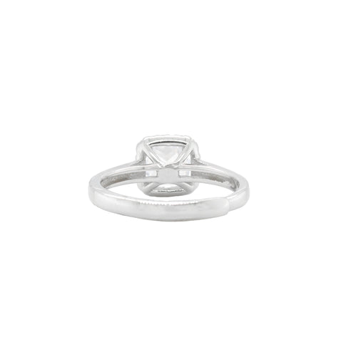 925 Sterling Silver Cushion Cut  Diamond Ring for Women
