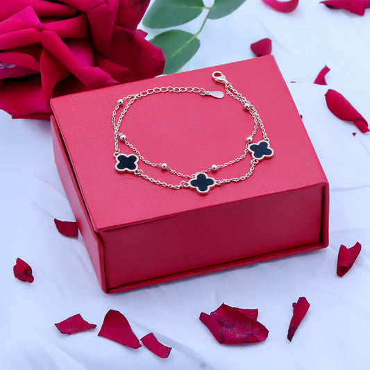 Rose gold flower bracelet