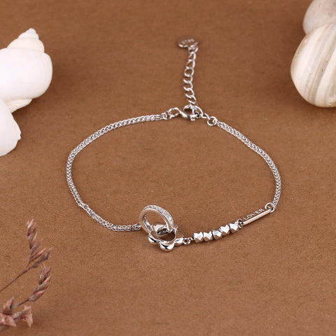 Modern Minimalist Silver Chain Bracelet