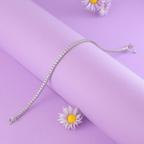 925 Sterling Silver Tennis Bracelet For Women