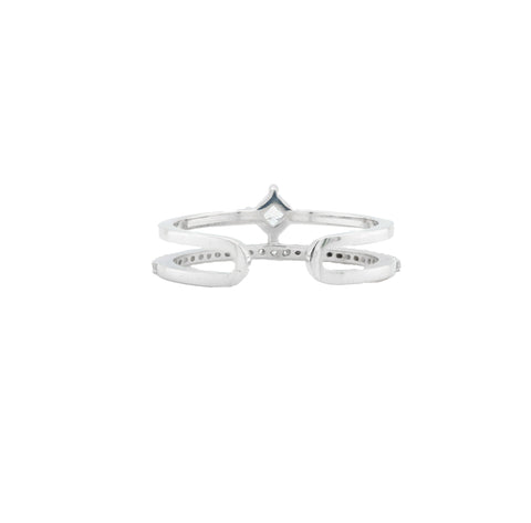 925 Silver Two Layer Trendy Ring for Women