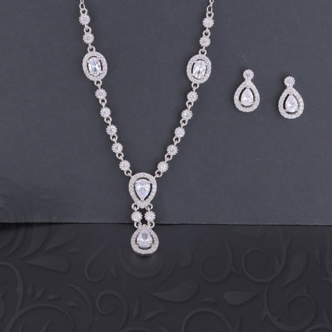 925 Sterling Silver  Necklace & Earrings Set