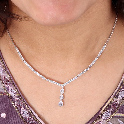 Silver V Shape Necklace