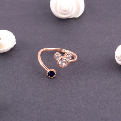 Mickey Mouse Ring Rose Gold With Adjustable Size