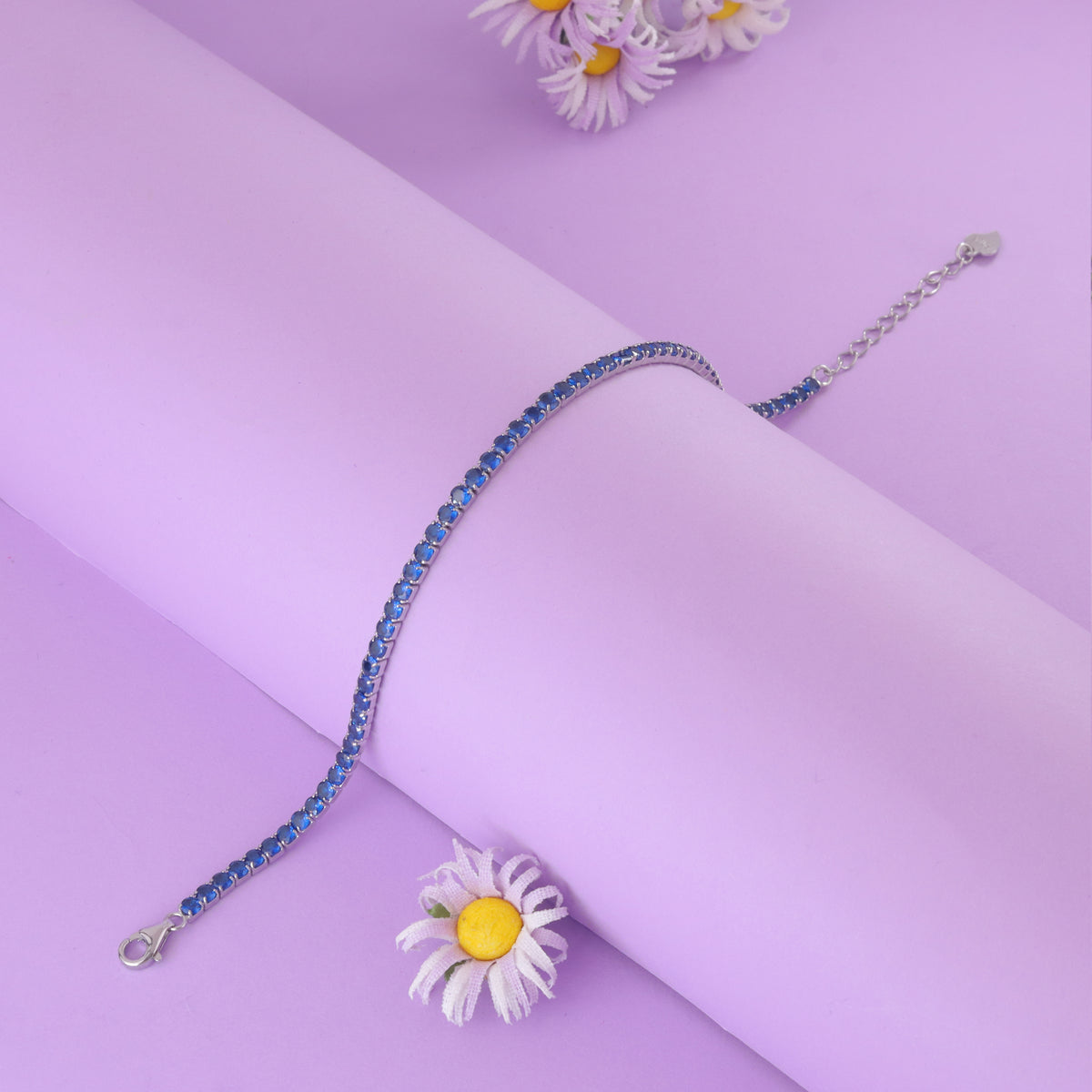 925 Sterling Silver  Sparkle Tennis Bracelet For Women