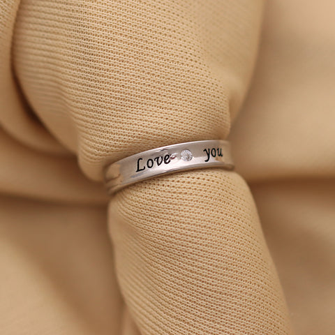 925 Sterling Silver Love You Ring