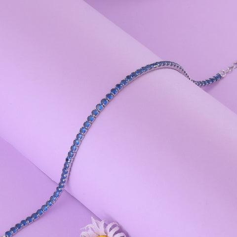 925 Sterling Silver  Sparkle Tennis Bracelet For Women