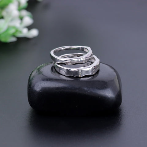 925 Sterling Silver Couple Ring Band