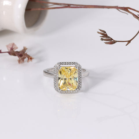 Yellow Sapphire 925 Silver Ring