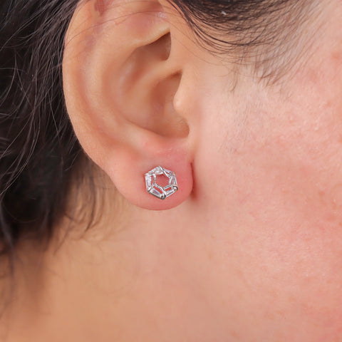 925 Sterling Silver Modern Hoop Earrings for Women