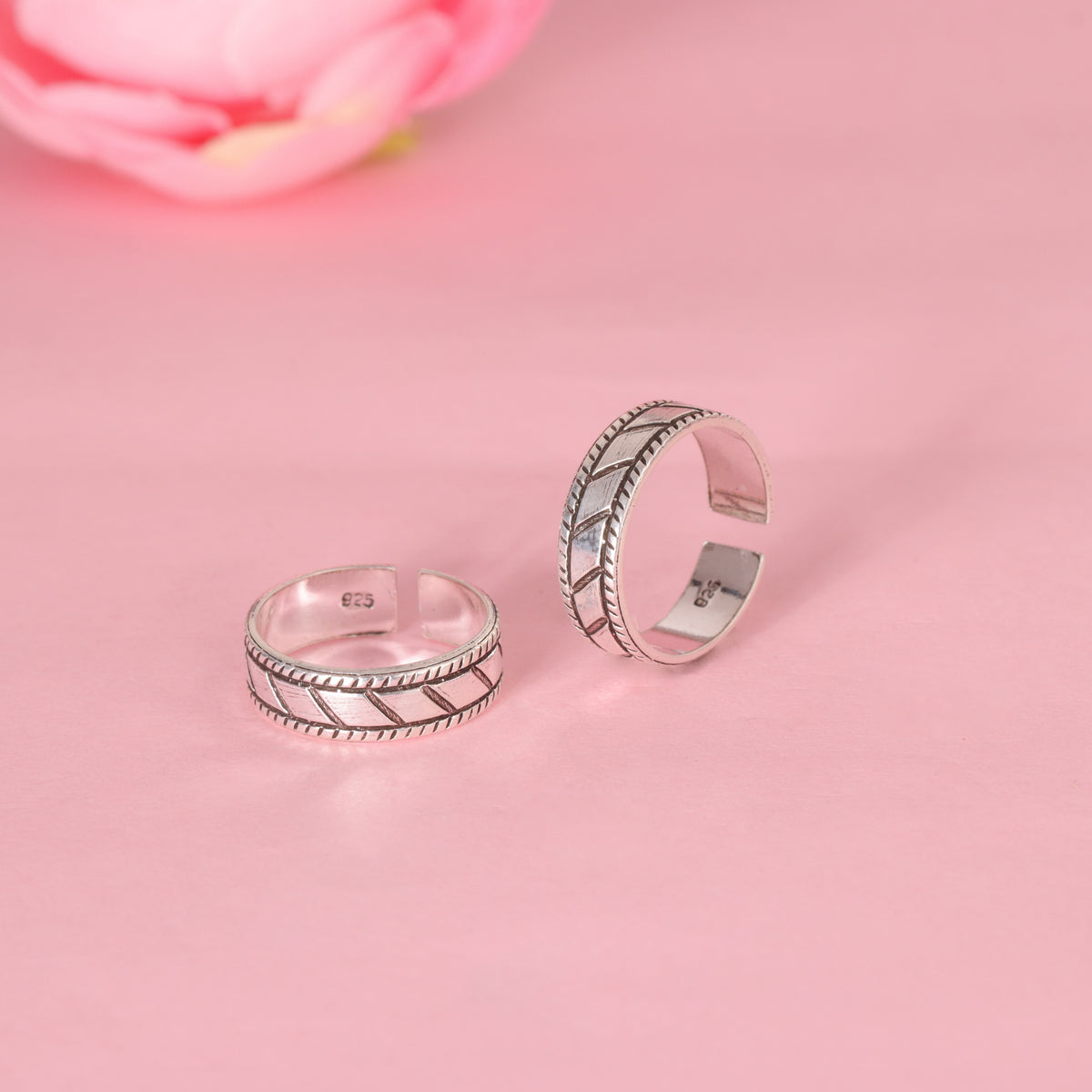 925 Sterling Silver  Toe Ring – Adjustable Oxidized Silver Jewelry