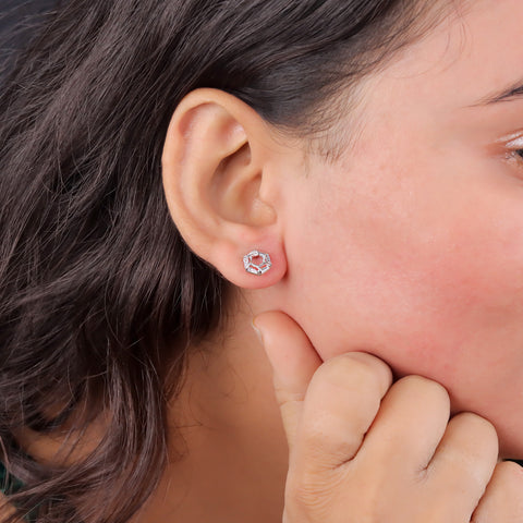 925 Sterling Silver Modern Hoop Earrings for Women