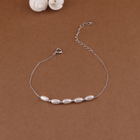 Forever Pearl and Beads Silver Bracelet