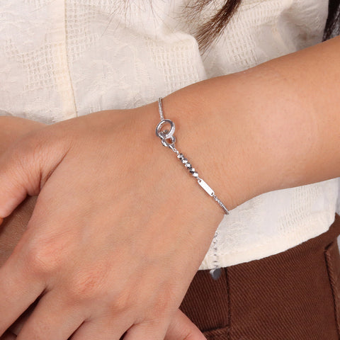 Modern Minimalist Silver Chain Bracelet