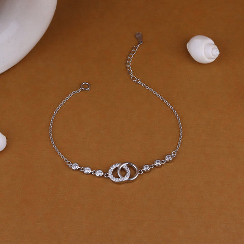  Silver Elegant Link Circle Bracelet