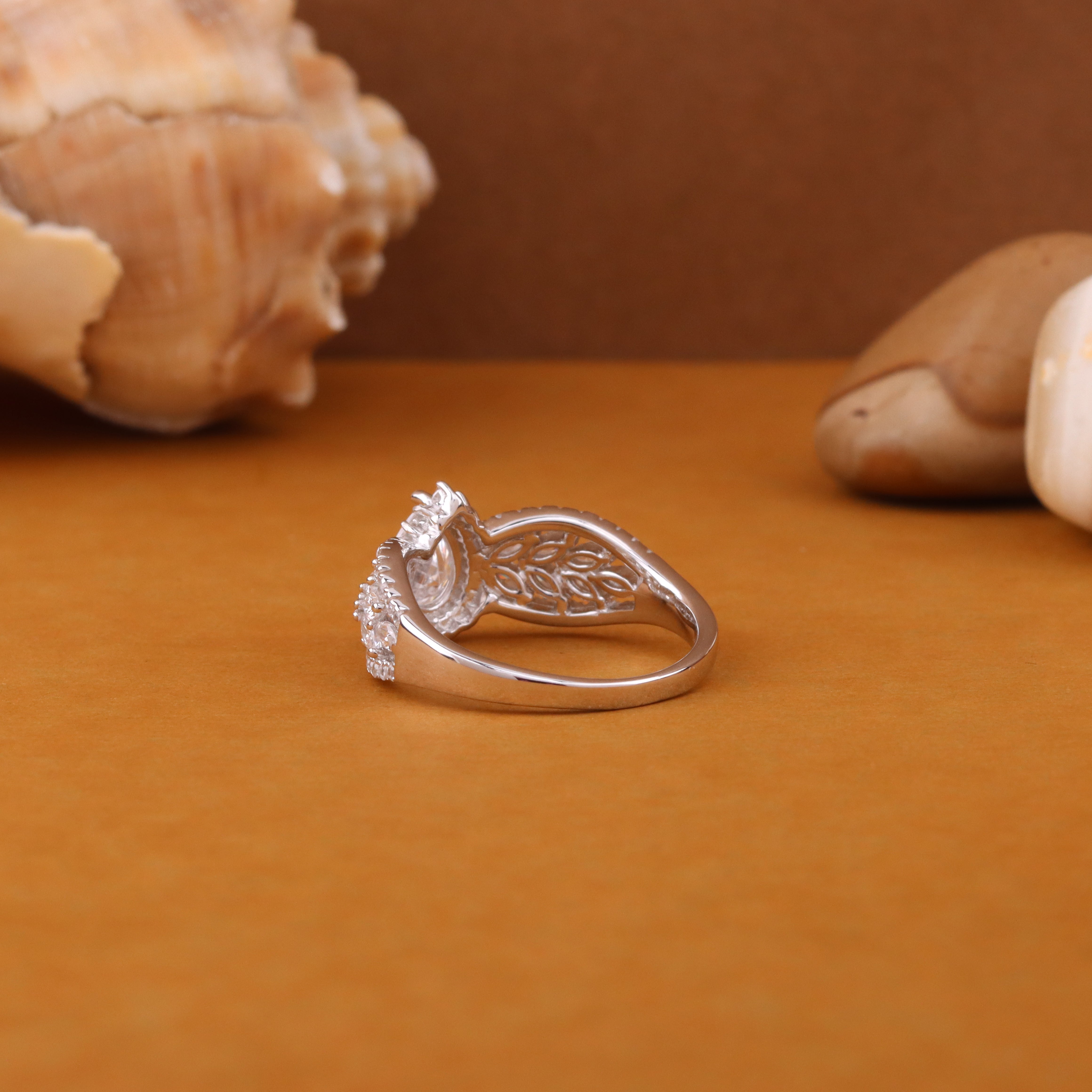 Eternity stone engagement ring diamond studded band – Eri Silvers