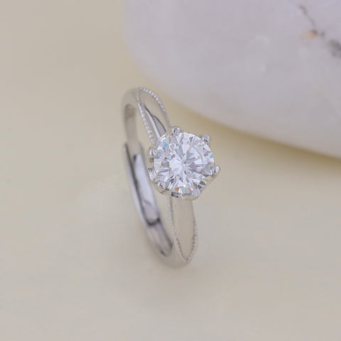 925 Sterling Silver Solitaire  Ring for Women