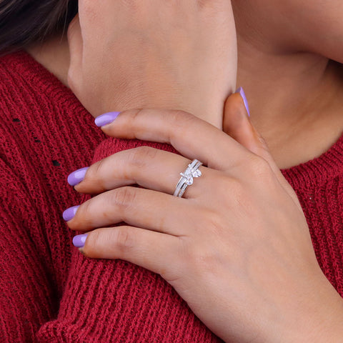 Valentine's Special Silver Bow Ring