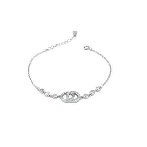  Silver Elegant Link Circle Bracelet