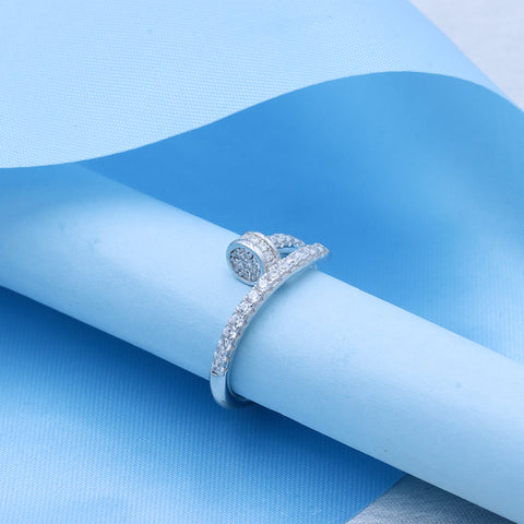 Silver Nailed Wrap Style Ring