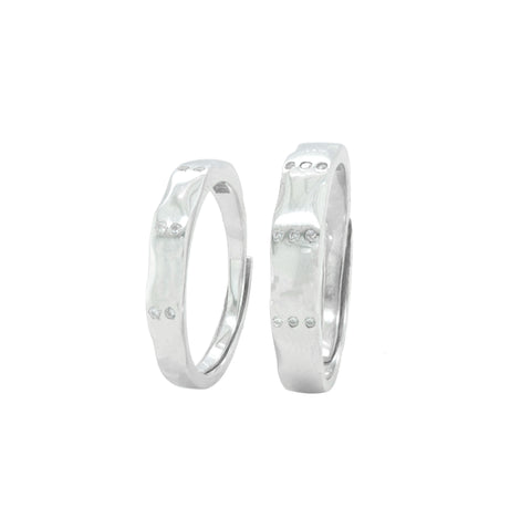925 Sterling Silver Couple Ring Band