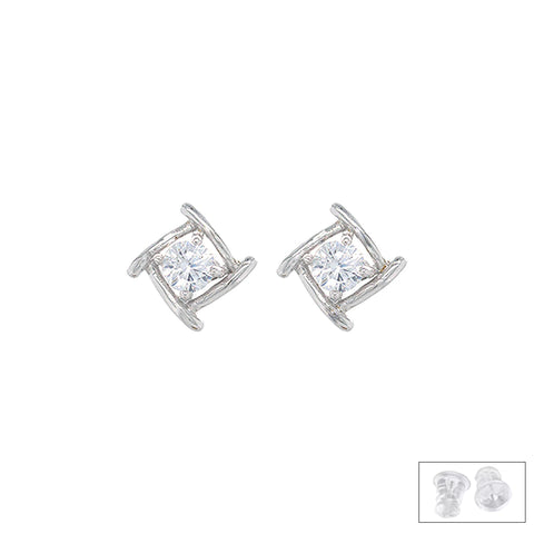 Sterling Silver Dazzling Stud Earrings