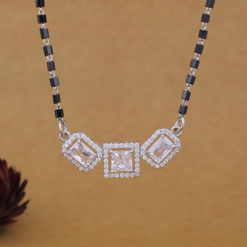 Sterling Silver Stone Studded Mangalsutra