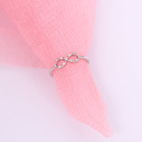 Silver Infinity Design Rings For Ladies