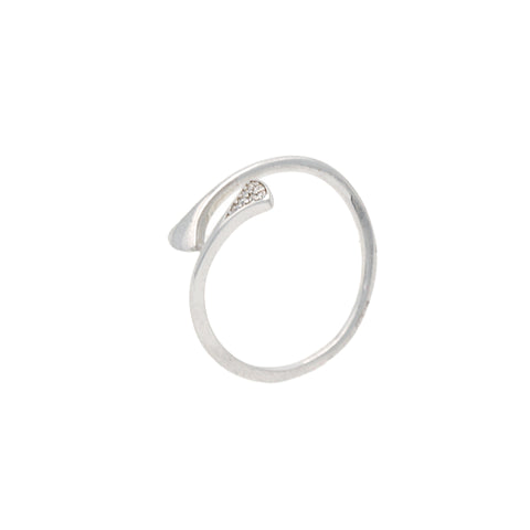 Women silver shine adjustable diamond ring