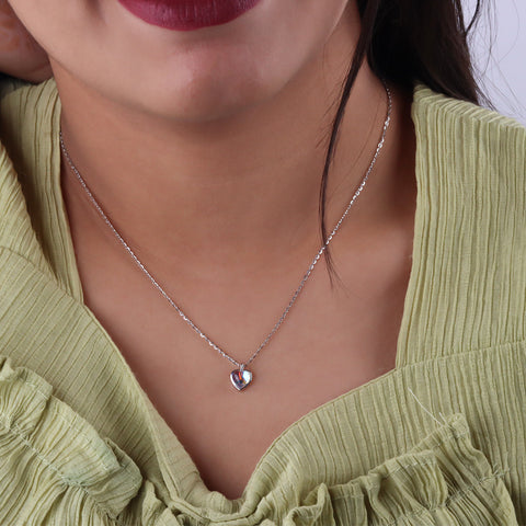 Heart Moonstone Pendant Chain