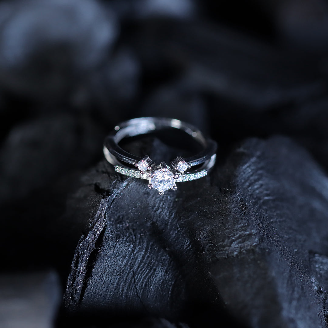 925 Sterling Silver Solitaire Ring for Women