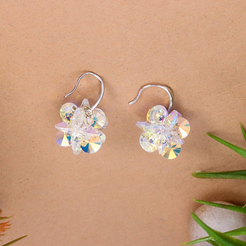 925 Sterling Silver Hanging Crystal Earring