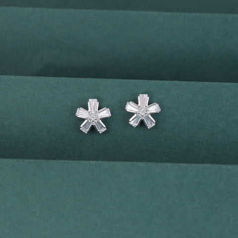 925 Sterling Silver Flower Stud Earrings for Women