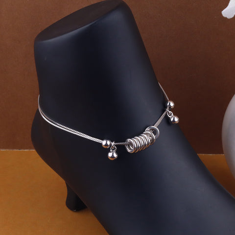 Rings Of Rings Silver Pair Anklet